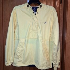 A Cutter & Buck Atlanta Braves hooded jacket in a ladie's size small.